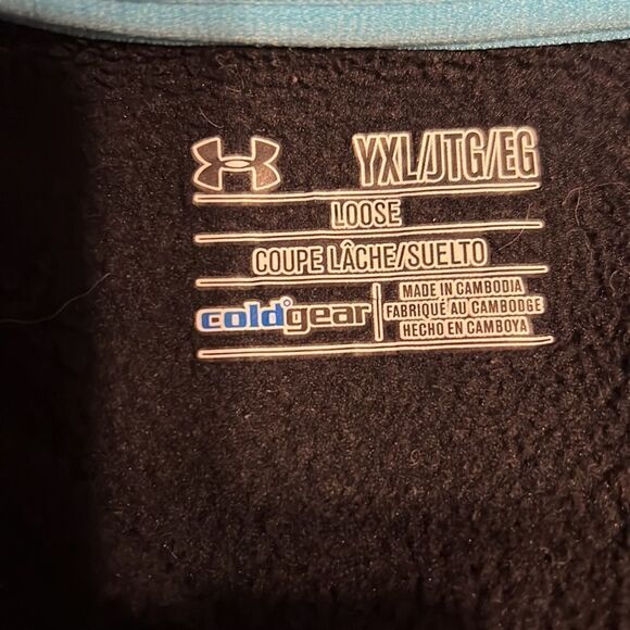 Youth XL UA ColdGear 3/4 Zip Sweatshirt - Picture 2 of 6
